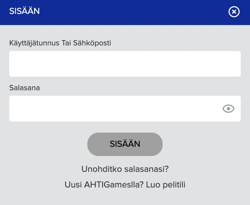 AHTI Games Login